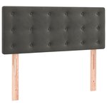 vidaXL Sommier à lattes de lit avec matelas LED Gris foncé 100x200 cm