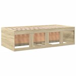 vidaXL Lit de jour et tiroirs chêne sonoma 90x190 cm bois d'ingénierie