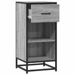 vidaXL Buffet sonoma gris 35 5x35x76 cm bois d'ingénierie et métal