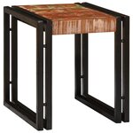vidaXL Table Gigogne 3 Pièces Marron et noir bois de récupération massif