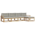 vidaXL Ensemble de canapés d'extérieur 4 pc Blanc et gris clair