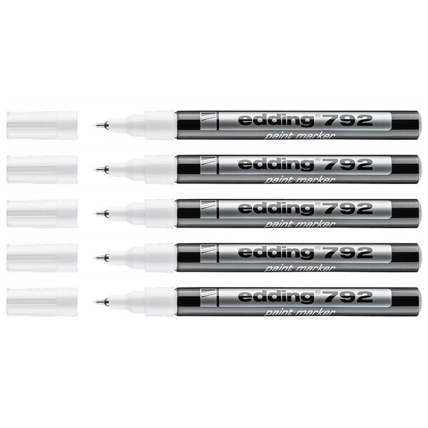 Marqueur Peinture 792 Blanc Pointe Extra-Fine 0 8 mm x 5 EDDING