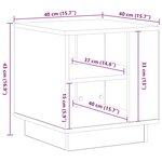 vidaXL Table basse Chêne noir 40 x 40 x 43 cm Bois d'ingénierie