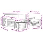 vidaXL Ensemble de canapés d'extérieur 6 pc Blanc et gris clair