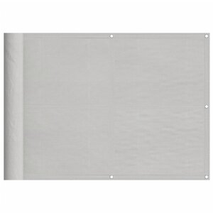 vidaXL Écran de balcon gris clair 75x1000 cm 100  polyester oxford