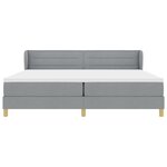 Lit avec sommier tapissier et matelas vidaXL - Gris clair  200x200 cm  Tissu