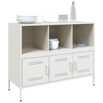 vidaXL Buffet blanc 100 5x39x79 cm acier