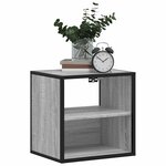 vidaXL Table de chevet murale sonoma gris 40x31x39 5 cm