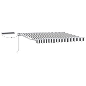 vidaXL Auvent rétractable électrique Anthracite et blanc 2 5 x 2 m