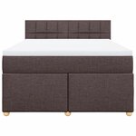 vidaXL Sommier à lattes de lit avec matelas Marron foncé 140x200 cm