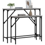 vidaXL Tables console 2 Pièces sonoma gris bois d'ingénierie