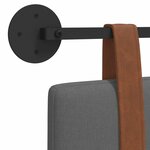 vidaXL Tête de lit suspendue Uni Gris foncé 130 x 55 x 5 cm PU antique
