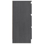 vidaXL Table de chevet Gris 40x29 5x64 cm Bois de pin solide