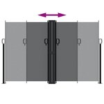 vidaXL Auvent latéral rétractable noir 160x1200 cm