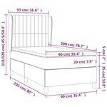 vidaXL Sommier à lattes de lit avec matelas Gris clair 90x200 cm Tissu