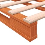 vidaXL Lit de palette cire marron 180x200 cm bois de pin massif