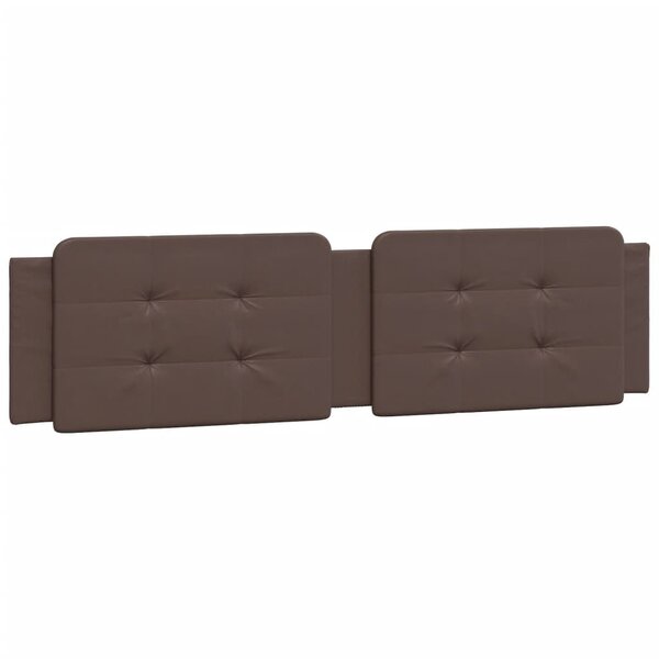 vidaXL Coussin de tête de lit marron 200 cm similicuir