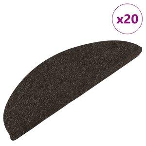 vidaXL Tapis d'escalier auto-adhésifs 20 Pièces anthracite 56x17x3 cm