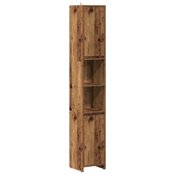 vidaXL Armoire salle de bain vieux bois 30x30x183 5 cm bois ingénierie