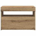 vidaXL Meubles TV avec lumières LED 2 Pièces chêne artisanal