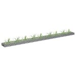 vidaXL Lit surélevé à gabion Acier galvanisé 360x30x10 cm