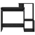 vidaXL Bureau d'Ordinateur en Chêne Noir Chêne Noir Bois d'ingénierie  MDF