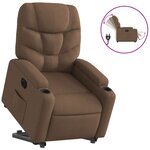 vidaXL Fauteuil inclinable électrique marron tissu