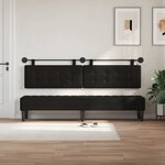 vidaXL Tête de lit suspendue Avec lumière LED Noir Simili cuir