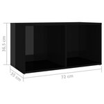 Vidaxl meubles tv 4 pièces noir brillant 72x35x36 5 cm aggloméré