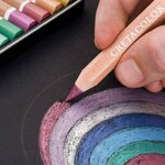 12 crayons de couleur brillants effet métallique