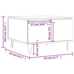 vidaXL Table basse chêne fumé 55x55x36 5 cm bois d'ingénierie