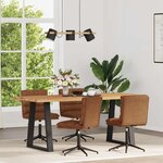 vidaXL Chaises à manger lot de 4 marron similicuir