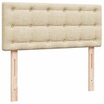 vidaXL Cadre de lit ottoman avec matelas crème 120x190 cm tissu