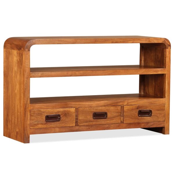 vidaXL Meuble TV Bois d'acacia solide 90 x 30 x 55 cm