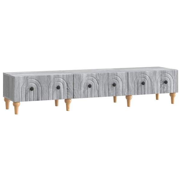 vidaXL Meuble TV Sonoma gris 147 x 34 5 x 30 cm Bois d'ingénierie