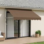 vidaXL Auvent rétractable manuel Taupe 300 cm