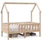 vidaXL Cadre de lit d'enfants forme de maison 80x160cm bois pin massif