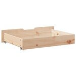 vidaXL Tiroirs sous le lit avec roulettes 2 Pièces 85x55x17 cm pin massif