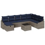 vidaXL Ensemble de Canapés avec coussin 6 Pièces polyrotin
