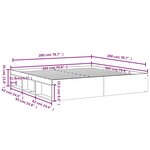 vidaXL Cadre de lit chêne sonoma 200x200 cm