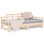 vidaXL Lit coulissant sans matelas bois de pin solide