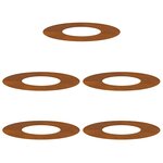 vidaXL Anneau arboricole plat   5 Pièces  Ø30/60 cm en acier résistant aux intempéries.