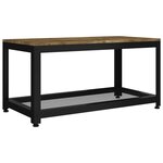vidaXL Table basse Marron foncé et noir 90x45x45 cm MDF et fer