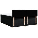 vidaXL Sommier à lattes de lit avec matelas Noir 180x200 cm Tissu