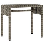 vidaXL Chaises longues lot de 2 avec auvents et table gris poly rotin