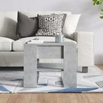 vidaXL Table basse gris béton 55 5x55x45 cm bois d'ingénierie