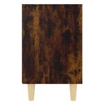 vidaXL Tables de chevet et pieds en bois 2 Pièces Chêne fumé 40x30x50 cm