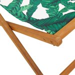 vidaXL Chaises de plage pliantes lot de 2 tissu et bois massif