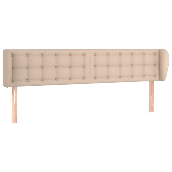 vidaXL Tête de lit avec oreilles Cappuccino 163x23x78/88 cm Similicuir