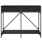 vidaXL Table console Chêne noir 100 x 39 x 78 5 cm Bois d'ingénierie